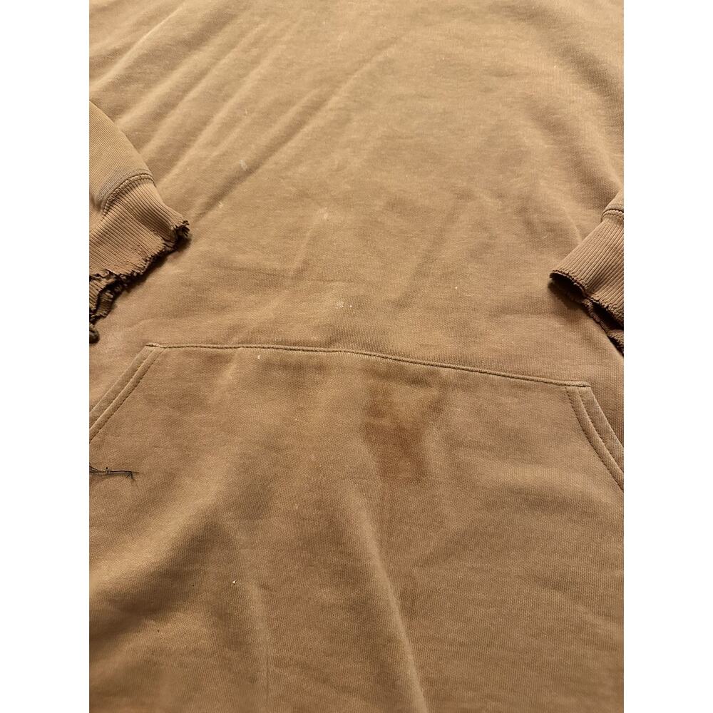 Vintage 90s Light Brown Distressed Carhartt Workwear Hoodie - Picture 3 of 15